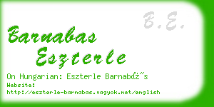 barnabas eszterle business card